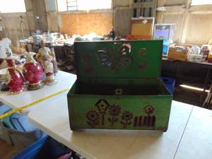 lot 1978 image: Tool Box Turned Planter