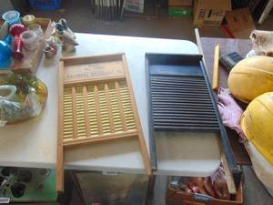 lot 3210 image: Pair of Maid Rite - Brass Washboards