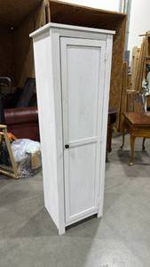 lot 108 image: White washed cabinet 60 x 18 x 16 in