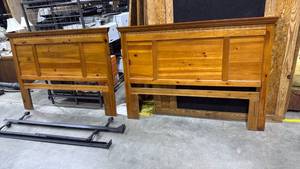 lot 115 image: 2 Kincade queen headboards and rails