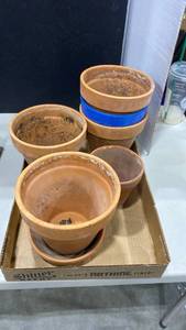 lot 1049 image: Terracotta pots 6in