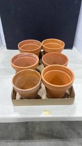 lot 1051 image: Terracotta pots, 5in