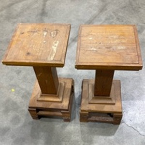 lot 1054 image: Wooden plant stands 20 x 10 x 10 in
