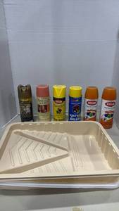 lot 1081 image: Spray Paint Collection and paint tray