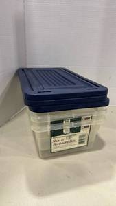 lot 1098 image: 3 plastic storage boxes