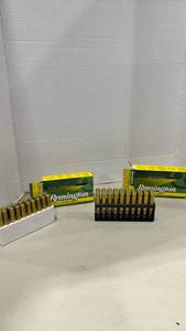 lot 1101 image: Remington Core-Lokt Rifle Cartridges with Brass Cases