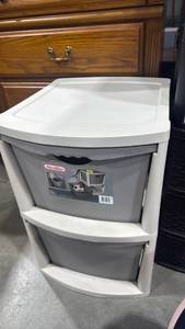 lot 1133 image: Sterilite 2-Drawer Plastic Storage Container 22x18x26