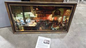 lot 1146 image: Framed print by Mark Bailey signed and numbered 303400, 20x42