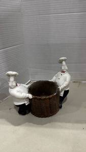 lot 2029 image: Chef Figure Decorative storage holder