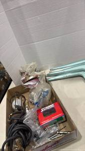lot 2081 image: Box of Assorted Hardware and Building Materials