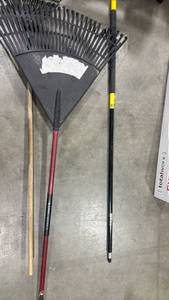 lot 2094 image: Craftsman and other rake with extra handle