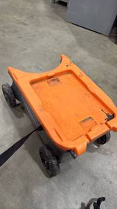 lot 2098 image: Fiskars Poly Yard Cart with integrated storage