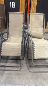 lot 2309 image: Pair of zero gravity lounge chairs