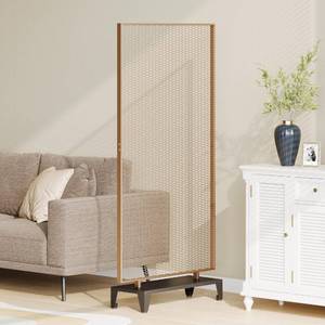 lot 30062 image: Christopher Knight Home Eldon Metal Room Divider Screen, Tall Single Panel Mesh Privacy Screen, Iron Frame and Modern Design Room Separation, Free Standing Wall Partition, Gold Brushed BrownBlack