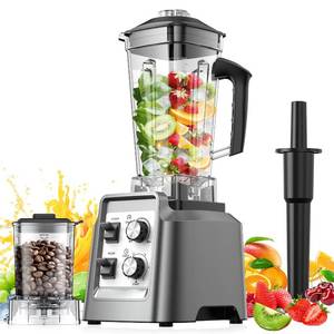 lot 30064 image: Blender, Blender for Smoothies with 68Oz. Pitcher and 20Oz. Grinder, 1800 RPM Countertop Blenders for Kitchen, Ice Crushing, Frozen Fruits, Timing Setting, Speed Adjustable turns on ,