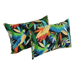 lot 30074 image: Blazing Needles Rectangular Throw Pillows Set, Set of 2, 12 x 20, Tucuman Ebony