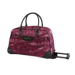 lot 30084 image: Juicy Couture Libra 22-Inch Rolling Duffel Bag, Red Marble