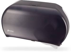 lot 30086 image: SJMR4000TBK - San Jamar Twin Roll Jumbo Tissue Dispenser