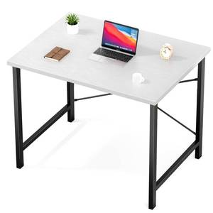 lot 30090 image: Sweetcrispy Computer Desk, Small Office 32 Inch Writing Work Study Student Teacher Home Bedroom Table with Metal Frame Wood Tabletop - White