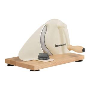 lot 30102 image: Zassenhaus Original Classic Adjustable Bread Slicer for Uniform Slices - Bread Slicer for Homemade Bread - 188 Stainless Steel Blade Sourdough Cutter - Cream, 11.75 x 8