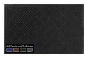 lot 30104 image: A1HC Durable Multi Purpose Door Mat, Heavy Duty Doormat, Indoor Outdoor, Easy Clean, Waterproof, All Weather, Patio, Garage, High Traffic Entrance, 36x60 Inches, Checkered Charcoal