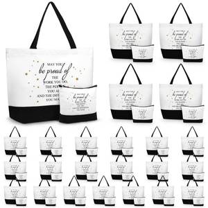 lot 30113 image: Abbylike 48 Pcs Thank You Gift Tote Bags for Women Appreciation Employee Canvas Bags Teacher Coworker Staff Nurse Team Staff (Proud)
