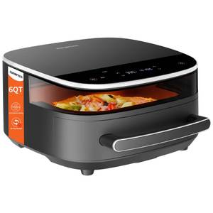 lot 31054 image: Large Air Fryer 6QT, 11-in-1 Fast Cooking Air Fryer with Top & Bottom Heating, No Flip Needed, Quiet 50dB, Family Size Digital Air Fryer for Healthy Meals, Fits a 12 Pizza or Steaks