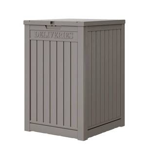lot 31065 image: LHBGO Package Delivery Box for Outside, 48 Gallon Storage with Lockable Secure, Large Double Wall Resin Outdoor Package Delivery Waterproof Deck