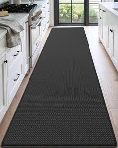 lot 31077 image: DEXI Kitchen Floor Mats Cushioned Anti Fatigue, 23x86, Large Long Standing Runner Rug Waterproof, Comfort Memory Foam Padded for Front Sink Laundry, Black 2 each