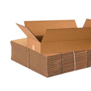 lot 31078 image: BOX USA Shipping Boxes Flat 24L x 14W x 4H, 25-Pack  Corrugated Cardboard Box for Packing, Moving and Storage