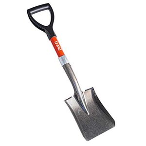 lot 31094 image: Bond Manufacturing LH047 Mini D-Handle Square Head Shovel  1-Pack  RedBlack