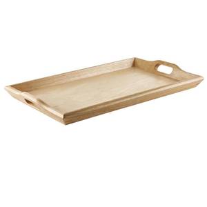 lot 31096 image: G.E.T. RST-2516-N Natural 25 x 16 Hardwood Room Service Tray Hardwood Room Svc. Trays Collection