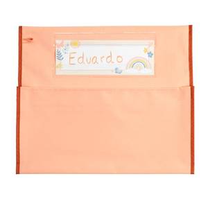 lot 31104 image: Really Good Stuff Classic Chair Pocket, Single, Peach, Chairback Buddy, Classroom Chair and Seat Storage Organizer, for Students and Classroom Organization