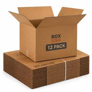 lot 31116 image: BOX USA Moving Boxes 20L x 20W x 15H (12-Pack) Large - Corrugated Cardboard Box for Shipping, Mailing, Packing, Packaging and Storage