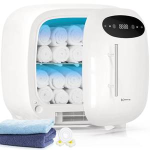 lot 32056 image: Keenray Hot Towel Warmer Cabinet, Professional Spa Towel Warmer with Digital Screen, Adjustable Timer and Delay, Customized Fragrance, Heat Dry & Wet Towels for Spa, Salon, Home 13 L Snow White Powers On