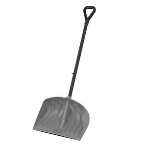 lot 32063 image: Suncast 24 Combo Snow Shovel Pusher with Galvanized Wear Strip, D-Grip Handle, Heavy-Duty Snow Removal Tool for Effortless Clearing
