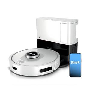 lot 32069 image: Shark Matrix Clean  Robot Vacuum Cleaner with Powerful Suction for Pet Hair, Rugs, Carpets & Hard Floors  Self-Empty Base  60-Day Capacity  Voice Control  LiDAR Navigation  Cool Grey  AV2511AE Powers On