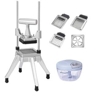 lot 32073 image: BotaBay Commercial Vegetable Fruit Chopper W6-Wedge Slicer 14 & 38&12 Blade Professional Food Dicer French Fry Cutter Stainless Steel Onion Slicer For Tomato Peppers Potato Mushroom - Retail $106