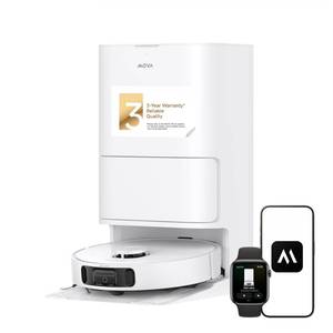lot 32093 image: Mova E40 Ultra Robot Vacuum and Mop, 19,000Pa Suction, Extenable & Liftable Mop, All-in-One Station, Auto-Empty, Auto Washing & Hot Air Drying, 360°Obstacle Avoidance, App & Voice Control