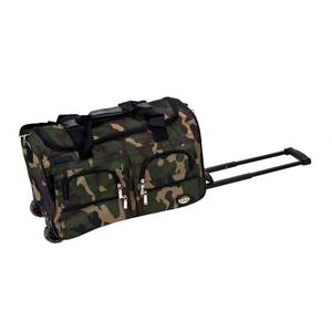 lot 32095 image: Rockland Size 22 Rolling  Bag - Olive Green
