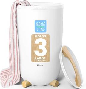 lot 32106 image: Keenray Towel Warmer for Bathroom, Luxury Towel Warmer Bucket with Timer, LED Display for Time and Temperature, Delay Time Up to 24 Hours, Child Lock, Hot Towel Heater, Gifts for Mom,Dad,Him,Her Powers On
