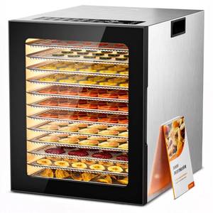 lot 32113 image: Food Dehydrator, 850W 12 Stainless Steel Trays in Dehydrator Machine, 167°F Temperature and 48 Hour Digital Timer Adjustable, Food Dryer for Jerky