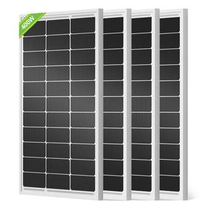 lot 32114 image: ECO-WORTHY 400W Solar Panels 4pcs 100 Watt 18V Monocrystalline Solar Panel Module for Off Grid PV Power for Home, Camping, Boat, Shed Farm, RV,12V Battery,2-Pack 2 100W -