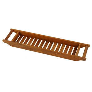lot 33086 image: Bare Decor Vaske Natural Teak Wood Bathtub Caddy  33  Wide