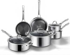 lot 33090 image: OATOFP Non Stick Frying Pans Set, Hybrid Pans Set Nonstick (10 pcs), Pan for cooking, PFOA Free Kitchen set, Dishwasher and Oven-Safe Cookware Sets,