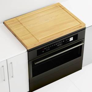 lot 33092 image: Noodle Board Stove Cover, Noodle Board Stove Covers with Handle, Wooded Stove Top Covers for Electric Stove and Gas Burners, Cutting Board with Juice Groove & Separate Zone, Natural Wood Color