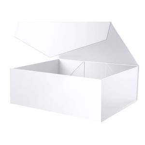 lot 33099 image: JINGUAN 19.2x15.8x7 Inches, Extra Large Gift Box with Lid, Bridesmaid Proposal Box with Magnetic Closure, Giant Gift Box for Clothes and Large Gifts (Glossy White)