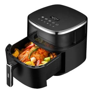lot 33104 image: ASZ Digital Air Fryer 6 qt with Window Up - Big Airfryer 6 Presets Preheat Airfry Reheat Bake Roist Broil 400°F Airfrier 85% Oil Less,Nonstick Dishwasher-Safe Parts, Automatic Shutoff
