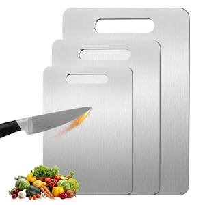 lot 33107 image: 3Pack Titanium Cutting Board, 2025 New Upgrade 100% Pure Titanium Cutting Boards for Kitchen, Hygiene & Durability Non Stick Chopping Board, Double sided Cutting Board, Easy to Clean (fL��