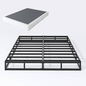lot 33110 image: SHLAND Queen Box Spring 7 Inch Low Profile Queen Size Bed Base, 3000 lbs Black Heavy Duty Metal Mattress Foundation with Easy Clean Fabric Cover, Easy Assembly